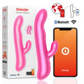 Смарт вібратор-кролик з рухливою голівкою VIBRATION ROTATION, колір: рожевий Oninder (Іспанія) - 1