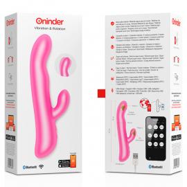 Смарт вібратор-кролик з рухливою голівкою VIBRATION ROTATION, колір: рожевий Oninder (Іспанія) - 4