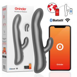 Смарт вібратор-кролик з рухливою голівкою VIBRATION ROTATION, колір: чорний Oninder (Іспанія) - 1