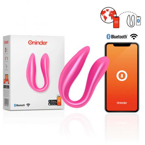 Смарт вибратор для пар DOUBLE PLEASURE, цвет: розовый Oninder (Испания)