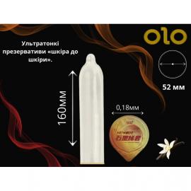 Ультратонкие презервативы с эффектом тепла Olo Hot Feel, 1 шт в баночке - 3