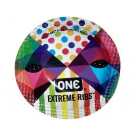 Экстремально ребристые презервативы One Extreme Ribs, 1 шт - 3