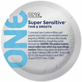 Ультратонкие презервативы ONE Super Sensitive, 1 шт - 1