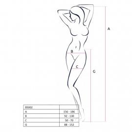 Бодистокинг Passion BS002 white, имитация чулок и пояса - 4