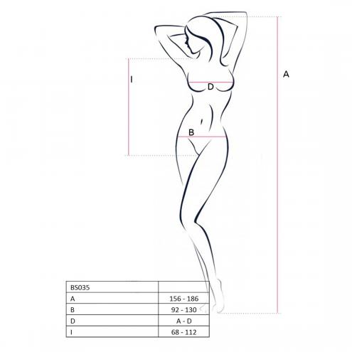Бодістокінг Passion BS035 white, боді, імітація топа та трусиків