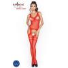 Бодистокинг Passion BS038 red, комбинезон, имитация чулок и пояса