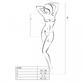 Бодістокінг Passion BS064 Red, боді, закрите плече - 2