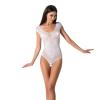 Бодістокінг Passion BS064 white, боді, закрите плече