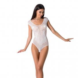 Бодістокінг Passion BS064 white, боді, закрите плече - 1