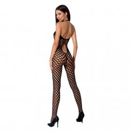 Бодистокинг Passion BS065 black, комбинезон, крупная сетка - 5