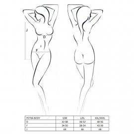 Боді-монокіні із глибоким декольте PETRA BODY black XXL/XXXL — Passion Exclusive - 2