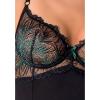 Корсет с пажами FLORIS CORSET black S/M - Passion Exclusive