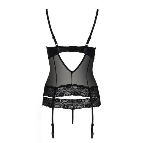 Корсет с открытой грудью NORTH CORSET black L/XL - Passion Exclusive