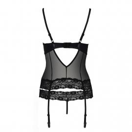 Корсет з відкритими грудьми NORTH CORSET black S/M - Passion Exclusive - 11