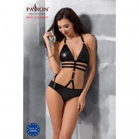 Боди монокини под латекс Passion Exclusive LAMIS BODY S/M, black - 7