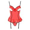 Корсет с открытой грудью CHERRY CORSET red S/M - Passion Exclusive