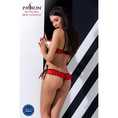 Комплект білизни CHERRY SET OpenBra red XXL/XXXL - Passion Exclusive