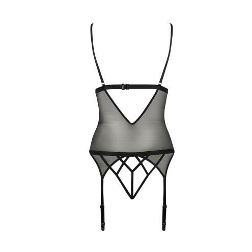 Корсет с открытой грудью DIABOLINA CORSET black XXL/XXXL - Passion