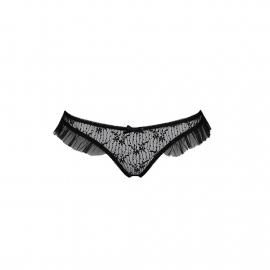 Трусики з воланами DONIA THONG black S/M - Passion Exclusive - 2