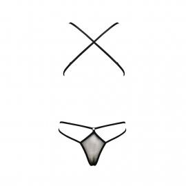 Боді монокіні із декольте ERZA BODY black S/M - Passion - 2