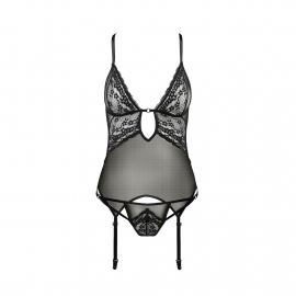 Корсет з декольте ERZA CORSET black L/XL - Passion - 4