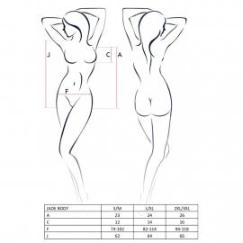 Откровенное боди с элементами стреп JADE BODY black L/XL - Passion Exclusive - 5