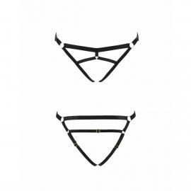 Трусики-стринги из стреп Passion Exclusive KELIS THONG S/M, black - 3