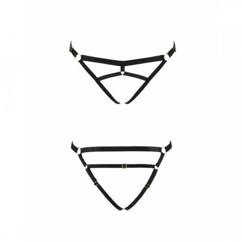 Трусики-стринги из стреп Passion Exclusive KELIS THONG S/M, black