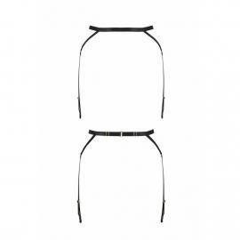 Пояс-стрепи з підв'язками для панчох Passion Exclusive MEGGY GARTER BELT S/M, black - 4