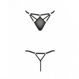 Стринги из стреп Passion Exclusive MEGGY THONG S/M, black - 3
