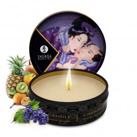 Масажна свічка Exotic Fruits аромат: екзотичні фрукти, 30 мл.  SHUNGA (Канада) - 1