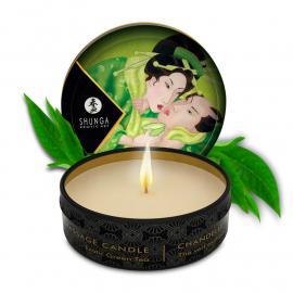Масажна свічка Exotic Green Tea аромат: зелений чай, 30 мл.  SHUNGA (Канада) - 1