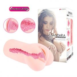 Мастурбатор-вагіна двошаровий Kokos Sandara Double Layer - 8