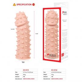 Насадка на член Kokos Extreme Sleeve ES.03 розмір M, потовщує, стимулює рельєф - 4