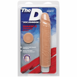Фалоімітатор Doc Johnson D: Shakin D 9 Inch Vibro ULTRASKYN - 2