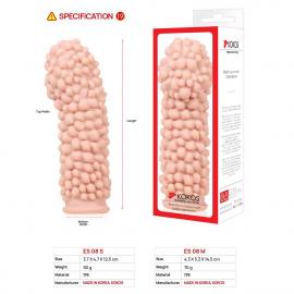Насадка на член Kokos Extreme Sleeve ES.08 размер M, утолщающая, стимулирующий рельеф - 5