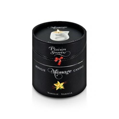 Массажная свеча Plaisirs Secrets Vanilla (80 мл) подарочная упаковка, керамический сосуд