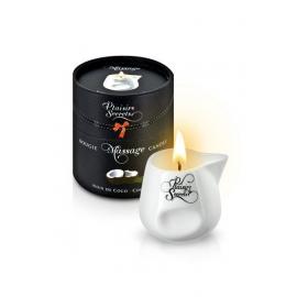 Масажна свічка Plaisirs Secrets Coconut (80 мл) подарункова упаковка, керамічна посудина - 1