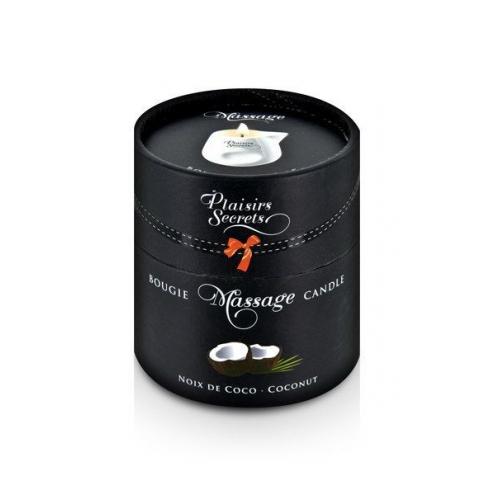 Массажная свеча Plaisirs Secrets Coconut (80 мл) подарочная упаковка, керамический сосуд