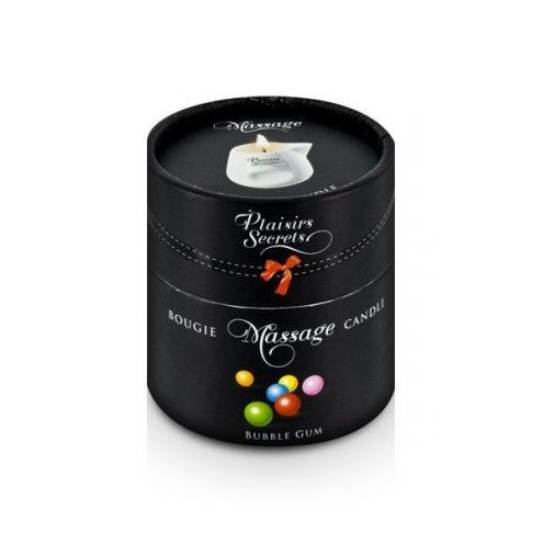 Массажная свеча Plaisirs Secrets Bubble Gum (80 мл) подарочная упаковка, керамический сосуд