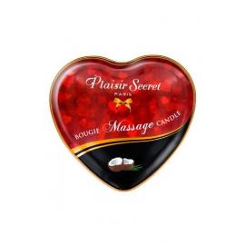 Масажна свічка-серце Plaisirs Secrets Coconut (35 мл) - 3