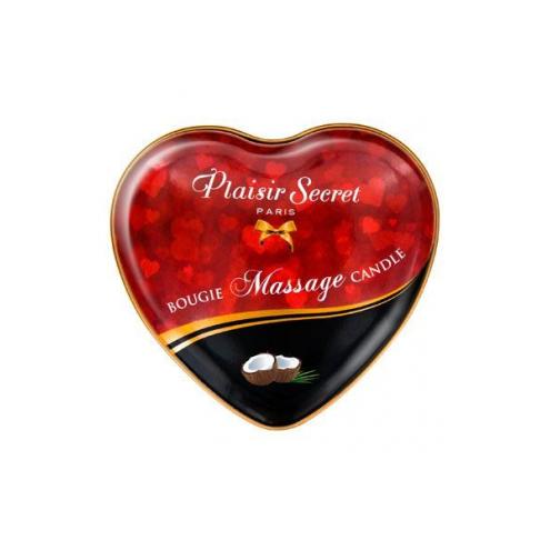 Масажна свічка-серце Plaisirs Secrets Coconut (35 мл)
