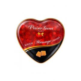 Масажна свічка-серце Plaisirs Secrets Caramel (35 мл) - 2