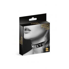 Чокер со стразами Bijoux Pour Toi - SEXY, натуральная кожа - 3