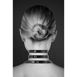 Чокер потрійний з кільцем для повідця Bijoux Pour Toi - FETISH, екошкіра - 3