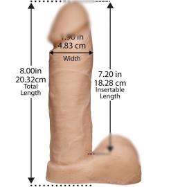 Фалоімітатор Doc Johnson Platinum TRUSKYN - The Tru Ride 8 Inch, діаметр 4,8 см, двошаровий силікон - 2