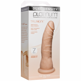 Фалоімітатор Doc Johnson Platinum TRUSKYN - The Tru Ride Slim 7 Inch, двошаровий - 2