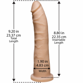 Фалоімітатор Doc Johnson Platinum TRUSKYN - The Tru Ride Slim 9 Inch, двошаровий - 3