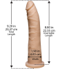 Фаллоимитатор Doc Johnson Platinum TRUSKYN - The Tru Ride Slim 9 Inch, двухслойный