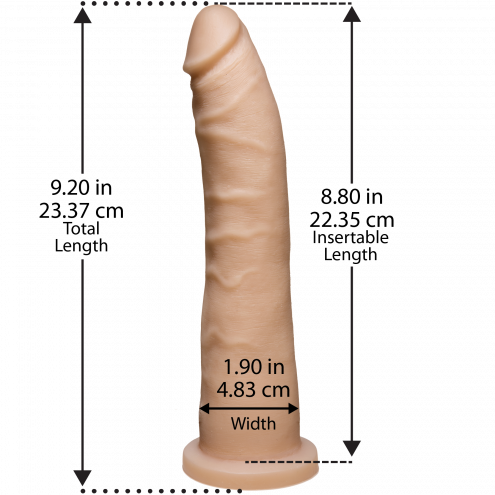 Фаллоимитатор Doc Johnson Platinum TRUSKYN - The Tru Ride Slim 9 Inch, двухслойный
